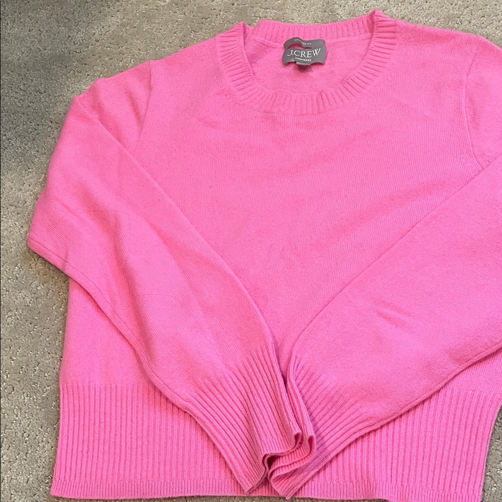 J. Crew Cropped Cashmere Crew Neck Sweater